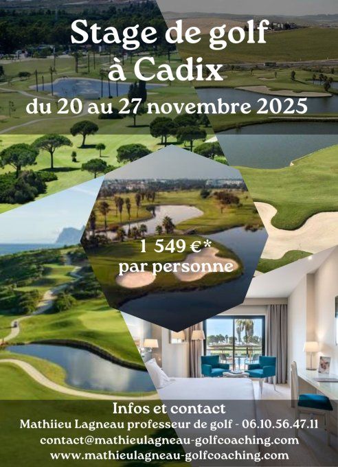 Voyage Golf  en Esgagne du 20 au 27 novembre 2025