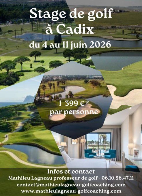 Voyage Golf  en Espagne du 4 au 11 juin 2026 à l'hôtel Elba Costa Ballena ****