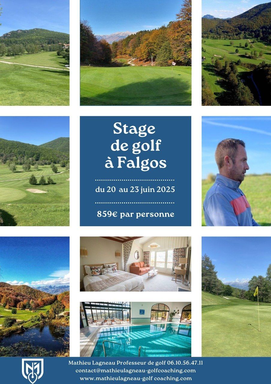 Stage de golf au domaine de Falgos du 20 au 23 juin 2025 